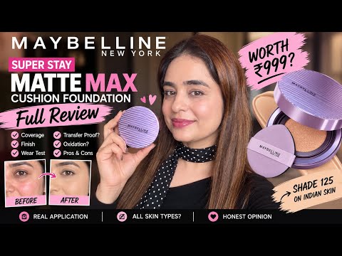 Maybelline Super Stay Matte max cushion foundation Review and Wear Test