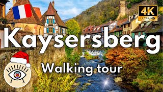 Merry Christmas in Europe!  Kaysersberg (4K) [ Alsace, France ] Subtitled walking tour!
