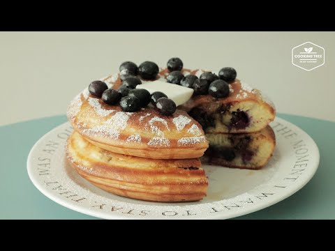 도톰한 블루베리 팬케이크 만들기 : Thick Blueberry Pancakes Recipe | Cooking tree