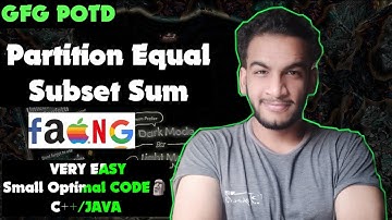 Partition Equal Subset Sum | gfg potd | 18-03-25 | GFG Problem of the day