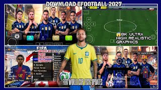 eFootball PES 2027 PPSSPP ISO [NO TEXTURE &amp; NO SAVE DATA] NEW KITS 26/2027 REAL FACES &amp; TRANSFERS 8k