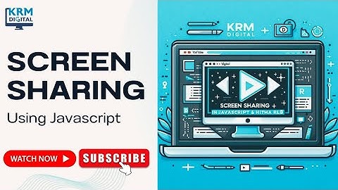 Add Screen Sharing to Your Website with JavaScript & HTML | KRM Digital #javascript #webdevelopment
