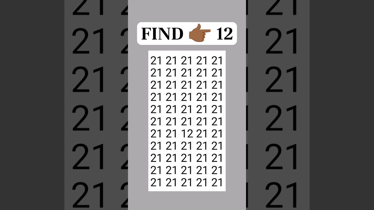 Find 12 Only Sharp Eyes Quiz Puzzle Youtube Shorts