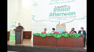 Inauguration Ceremony speech regarding Insaf Afternoon School Programme by Dr. Murad Raas| IASP|2021