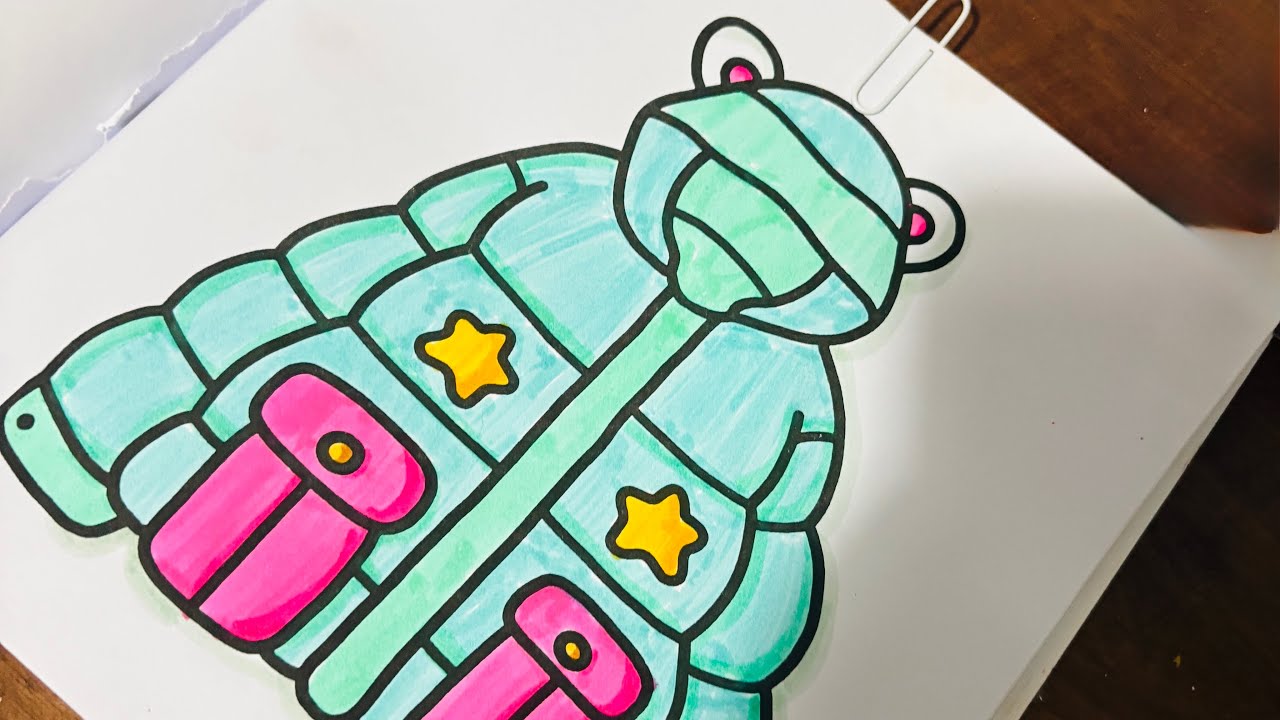 Dibujo lindo #asmr #art #dibujos #pintando #coloring 