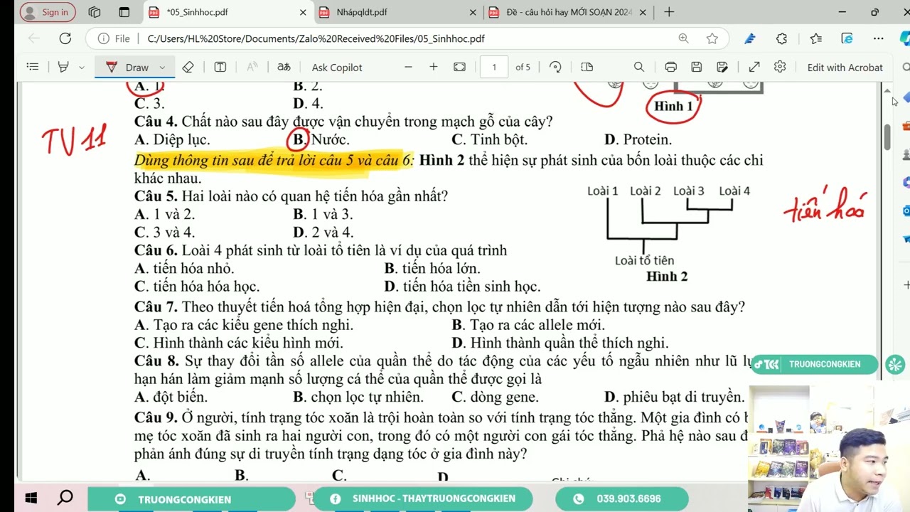 Đề Tham Khảo - Môn Sinh Học THPT QG 2025 - Chương Trình Mới