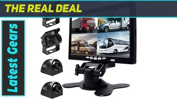 Backup Camera Monitor Kit Split Screen 7" LCD: Best Full-View Monitoring System for Larger