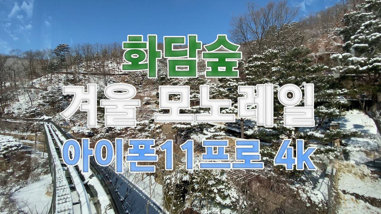 곤지암 리조트 화담숲 겨울 모노레일 경치 좋은곳 아이폰11 4k 60f 촬영