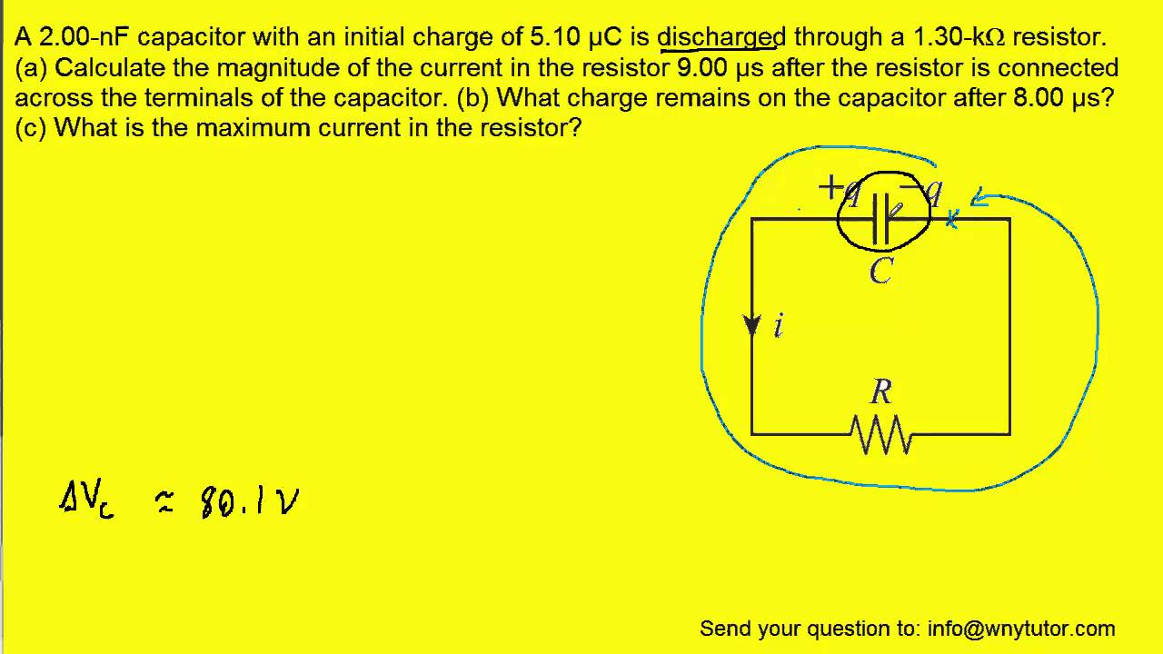 A 2 00 nf Capacitor With An Initial Charge Of YouTube A 2 00 nf Capacitor With An Initial Charge Of YouTube