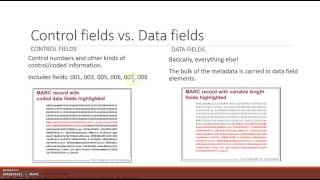 Lecture 2.1 : MARC XML