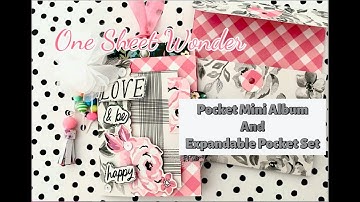 🌸 One Sheet Wonder 🌸 Pocket Mini Album w/ Expandable Pocket Set | Gift Set/Happy Mail Idea
