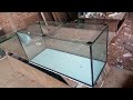 model aquarium 100x40x50 kaca full 8mili,lem hitam