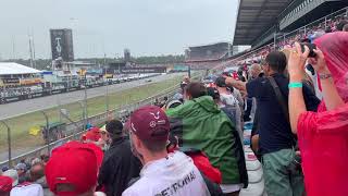 German F1 GP Hockenheimring 2019 - Crowd goes wild when Hamiltons pitstop takes long.