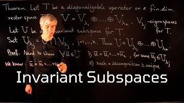 Lecture 42. Invariant Subspaces