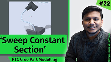 How to Create Constant Sweep in Creo | Sweep Command | #22