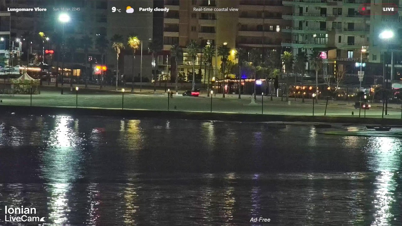 4K Vlore Sea View • Daylight to Sunset • Real-Time