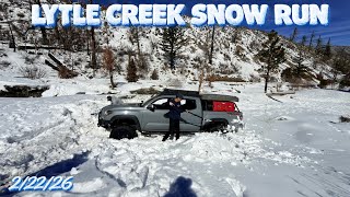 SNOW WHEELING AT LYTLE CREEK! Mad Sliding &amp; Recoveries 2/22/26