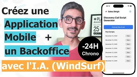 Créez une Application Mobile & un Backoffice avec l