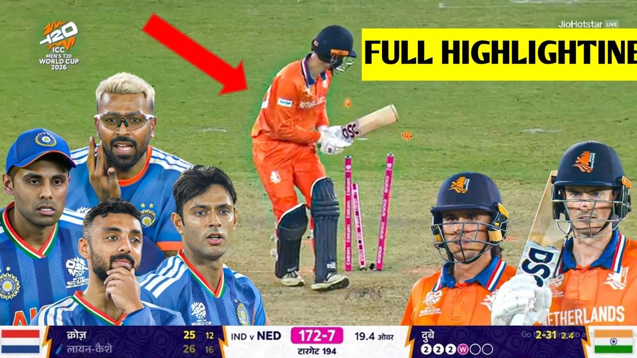 IND vs NED T20 WC Full Match Highlights | India vs Netherlands T20 Worldcup 2026 Full Highlights