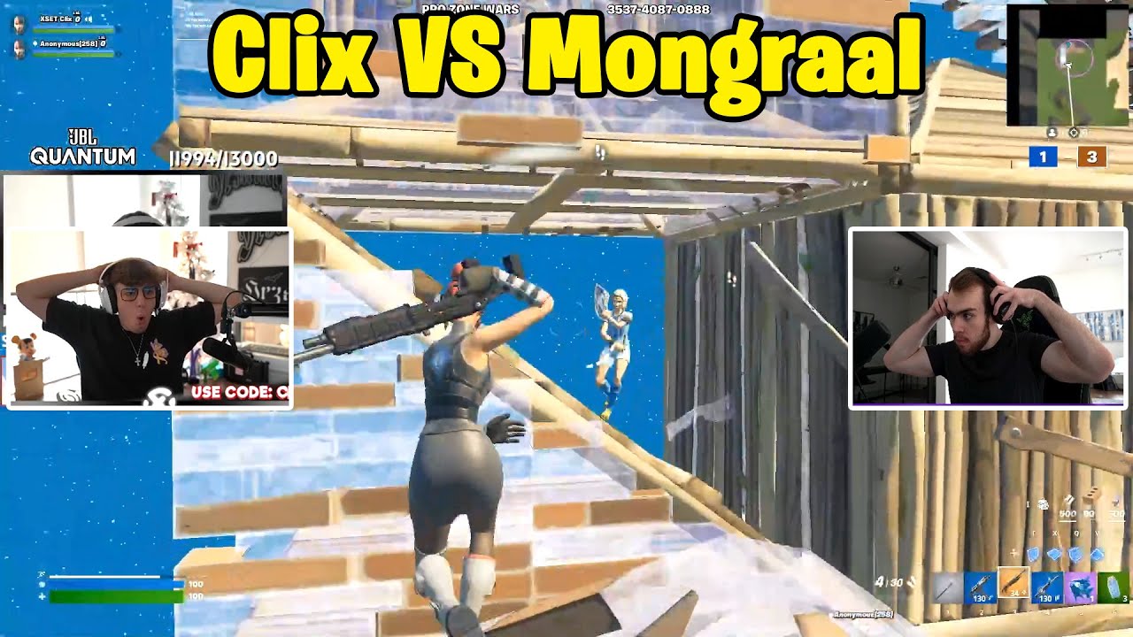 Clix VS Mongraal 2v2 TOXIC Fights w/ Veno & MrSavage!