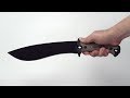 Video: มีดใบตาย Kershaw Camp 10 TAN Machete Rubber Handles with Sheath (65Mn 10" Black) ,1077TAN