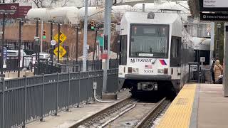 NJT: Hudson Bergen Light Rail Blue & Yellow Line Trolley Action @ Liberty State Park
