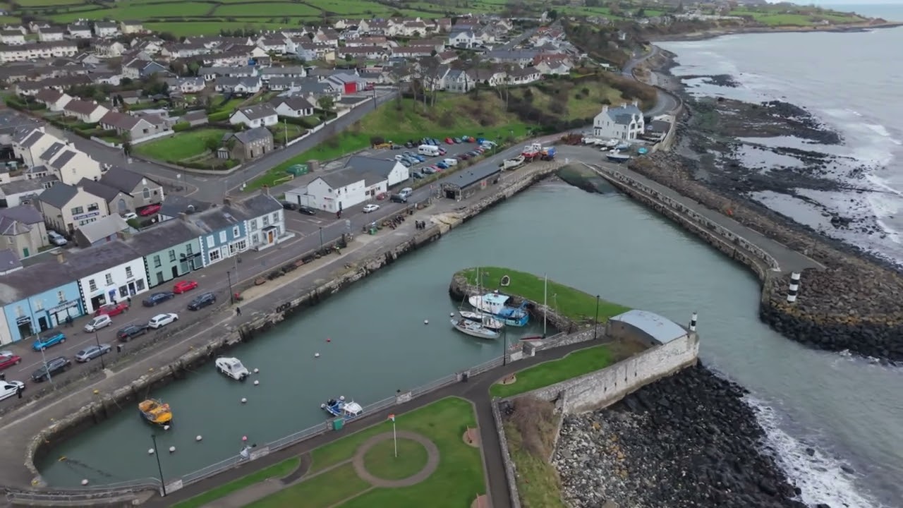A short trip to Carnlough and Cranny falls by air, 4K