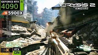 Crysis 2 Remastered | RTX 4090 4K Max Settings, Ray Tracing ON | Ryzen 9 5900X
