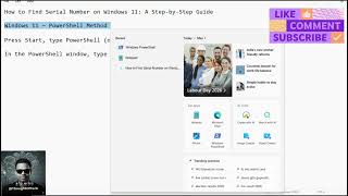 How to Find Serial Number on Windows 11