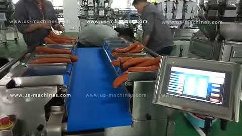 Sausage weighing conveyor packing system