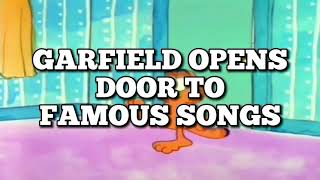 Garfield Opens Door To Famous Songs . Starring Dali The Cat .