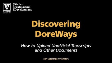 How to Upload Unofficial Transcripts & Other Documents