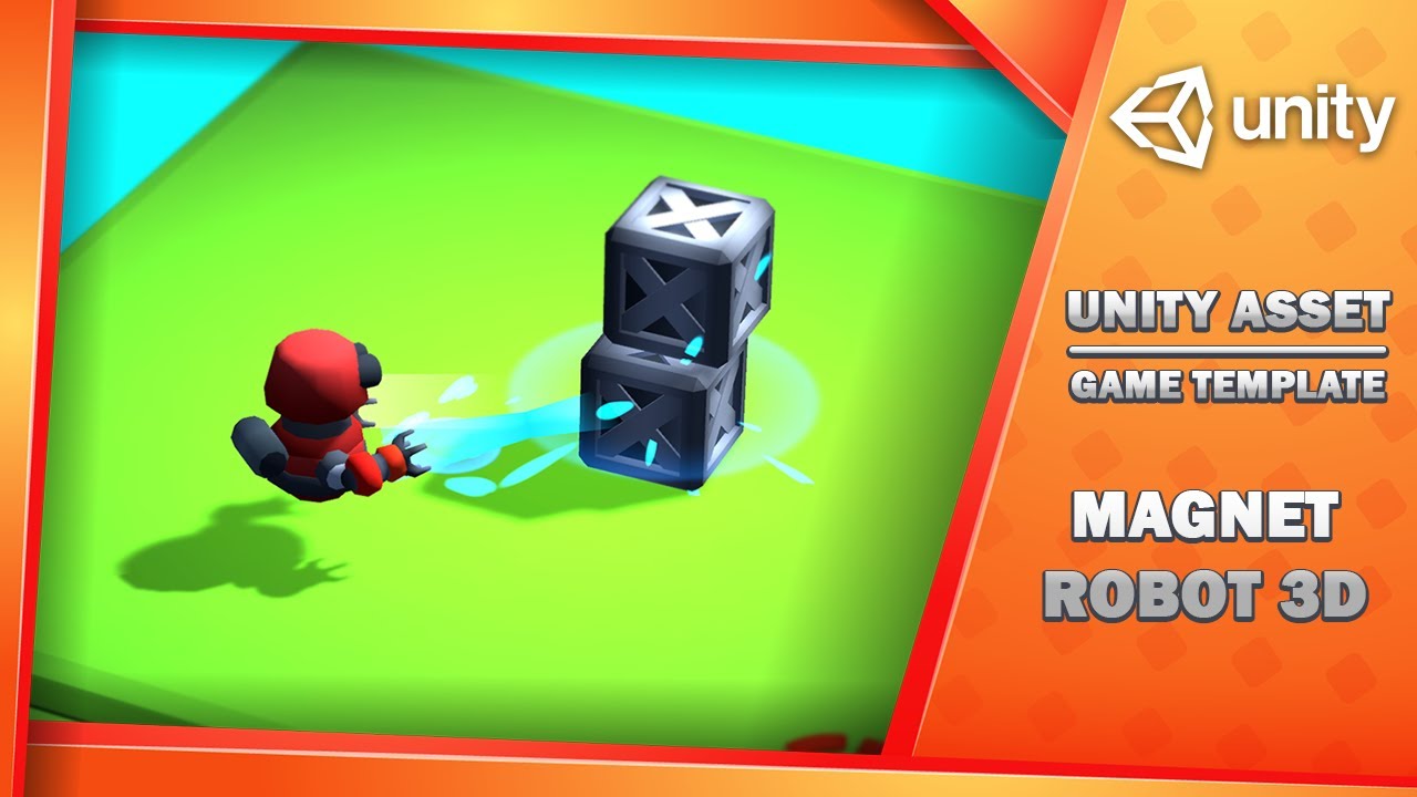 Magnet Robot 3D - Game Template, video preview 2