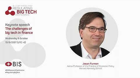 Keynote speech: The challenges of big tech in finance | Regulating big tech conference