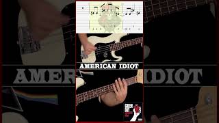 Green Day - American Idiot | Bass Cover (+ Tab)| SHORTS | Dotti Brothers #basscover  #shorts