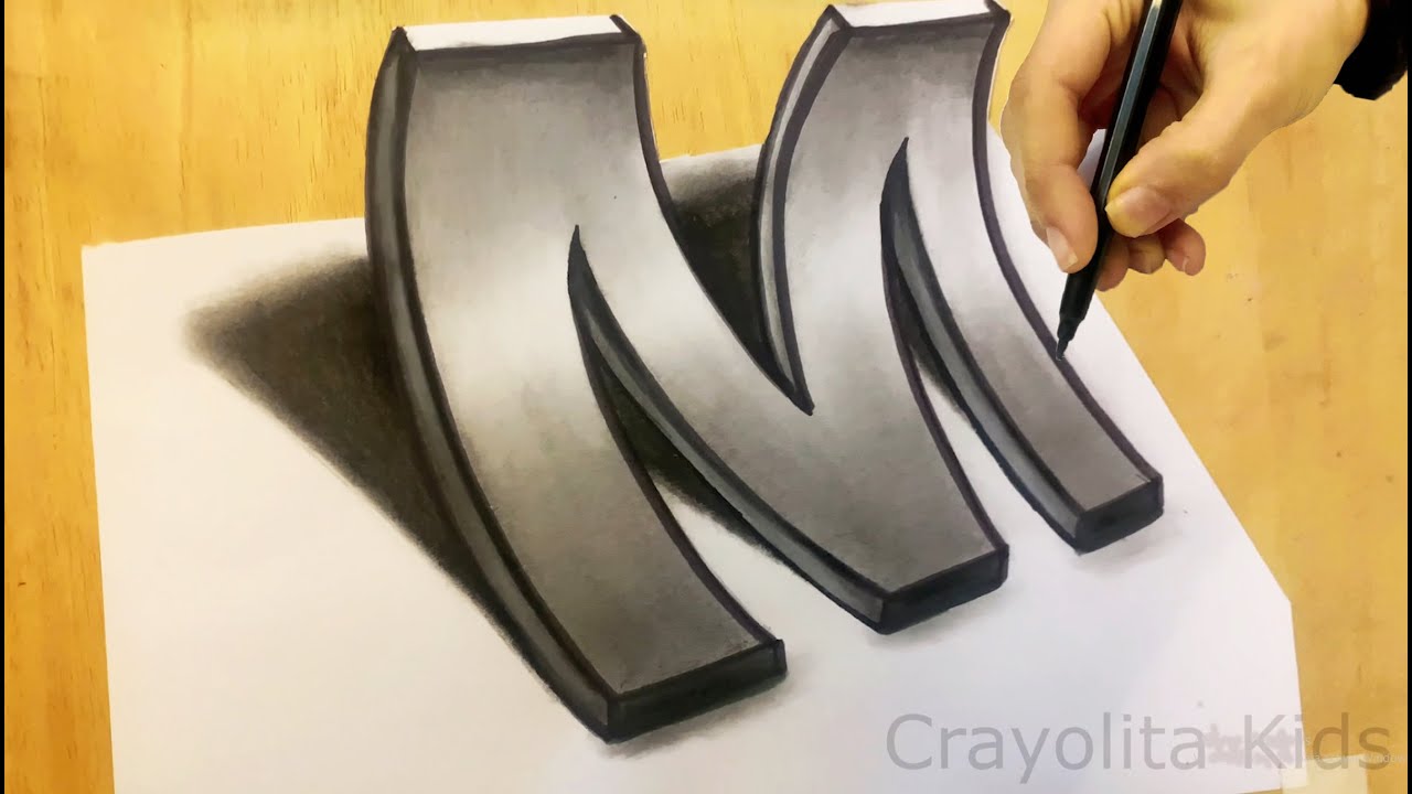 Como dibujar letras en 3d