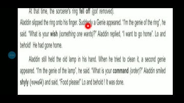 Std-8 English Unit-5 ALADDIN AND THE MAGICAL LAMP