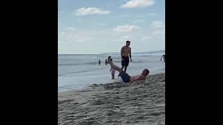 Get that workout in when you can! USMC Camp Pendleton at the Beach!