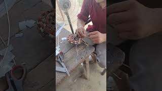 ceiling fan wire connection capacitor electricity fan ♥️🪭#shorts