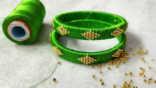 new trendy Silk thread bangles// how to make Silk thread bangles