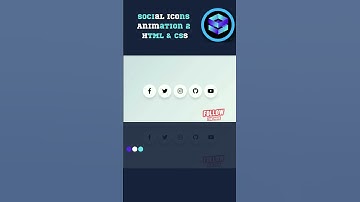 " Social Icons Design Animation   With #html #css "