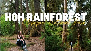 Hiking the Hall of Mosses Trail in HOH RAINFOREST OLYMPIC NATIONAL PARK, WASHINGTON - PNW