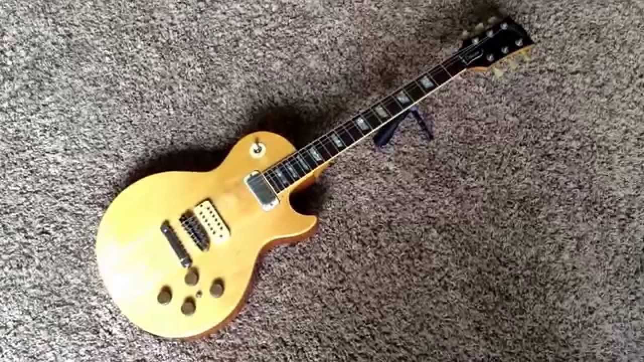 Trogly's Guitars: 1976 Gibson Les Paul Deluxe Natural - YouTube