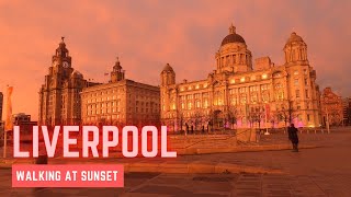 LIVERPOOL | 4K Sunset Walking Tour | Let's Walk 2022