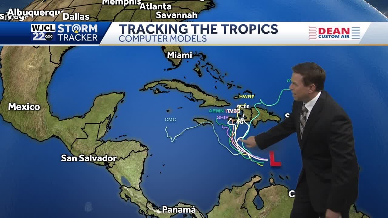 Tropical development likely today in the Caribbean - YouTube