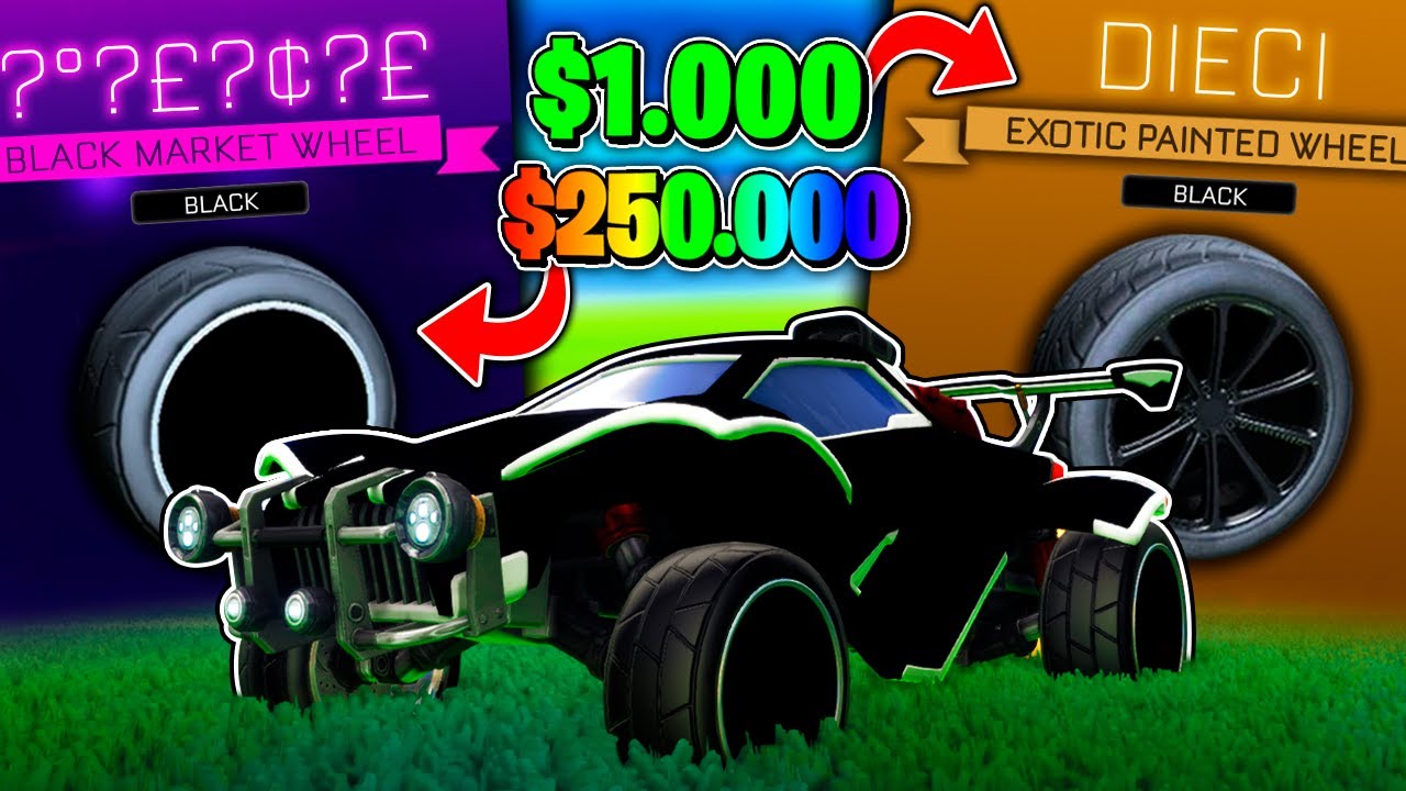 COMPREI AS RODAS BLACKS MAIS RARAS DO ROCKET LEAGUE + LENDÁRIA RODA DO EVAMPLE