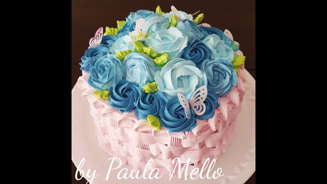 Confeitando com Paula Mello - Cesta de rosas