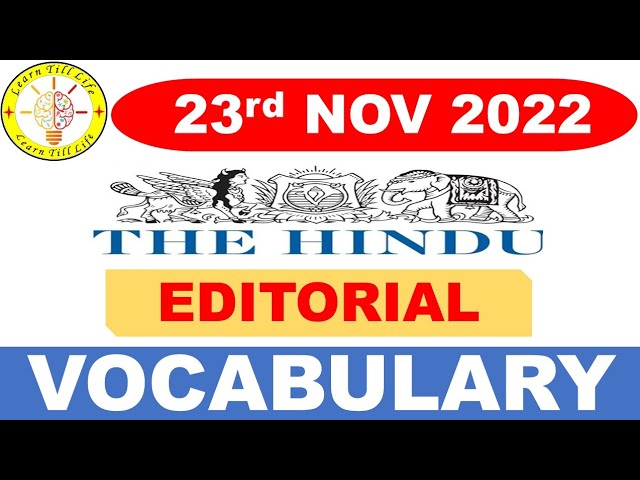 The Hindu Editorial Vocabulary in 2022