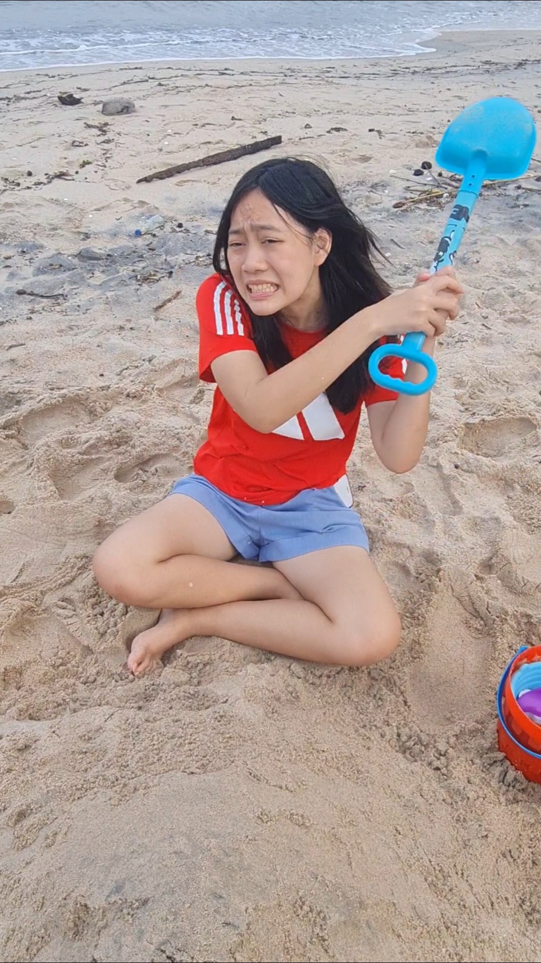 Mean Girl‼️ with Beach and Sand Castle❤️? | JJaiPan #Shorts #kindness