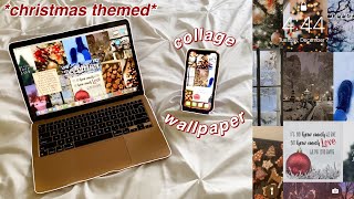aesthetic collage wallpaper for MacBook & iPhone  *tutorial* | VLOGMAS | nia charlotte